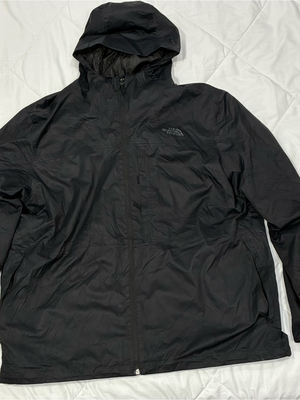 The North Face Black Hooded Windbreaker Jacket
